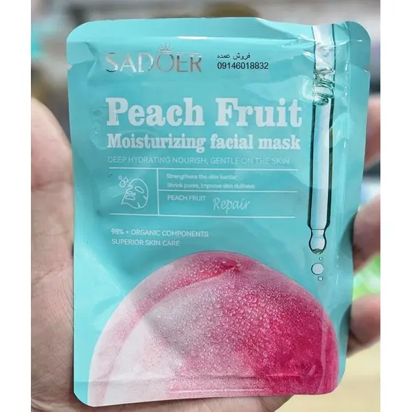 ماسک ورقه‌ای مرطوب‌کننده و ترمیم‌کننده عصاره هلو سادور | Sadoer Peach Fruit Moisturizing Facial Mask - 2
