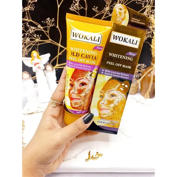 ماسک طلای تیوپی همراه با عصاره خاویار برند وکالی WOKALI کد WKL 403 - 2