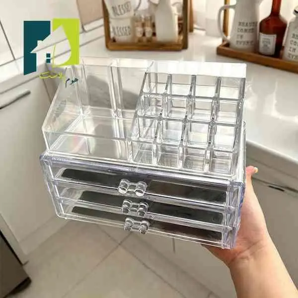 استند لوازم ارایش کریستال سه کشو - 4