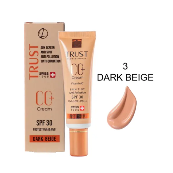 سی سی کرم پلاس تراست شماره 3 (بژ تیره) 30 میل - 3