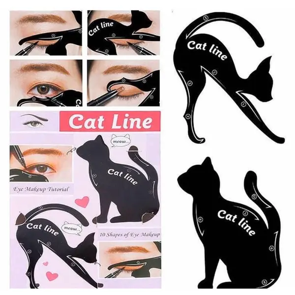 شابلون خط چشم و سایه طرح گربه برند cat line