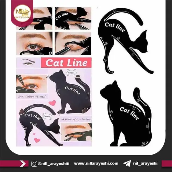 شابلون خط چشم و سایه طرح گربه برند cat line - 5