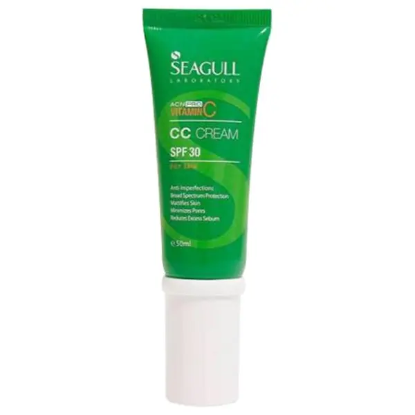 CC کرم رنگی متعادل کننده چربی پوست سی گل با SPF 30 حجم 40 میل seagull vitamin c cc cream - 6
