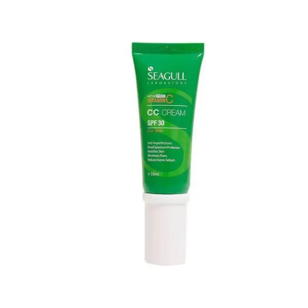 CC کرم رنگی متعادل کننده چربی پوست سی گل با SPF 30 حجم 40 میل seagull vitamin c cc cream - 4