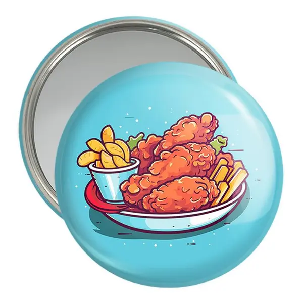 آینه جیبی خندالو مدل فست فود (Fast Food) کد 36577 - 2