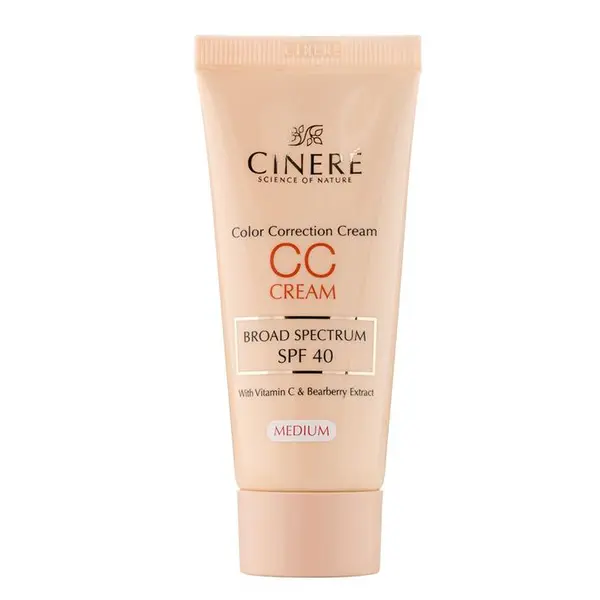 سی سی کرم رنگ متوسط سینره SPF40 حجم 40 میلی لیتر  Cinere CC Cream Medium SPF40 - 6