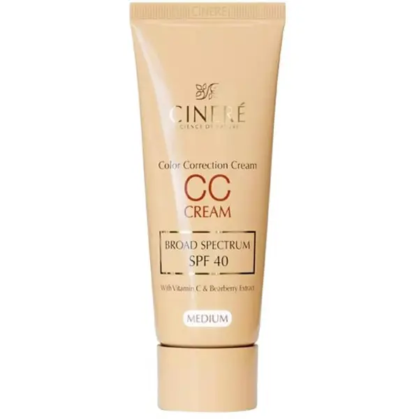 سی سی کرم رنگ متوسط سینره SPF40 حجم 40 میلی لیتر  Cinere CC Cream Medium SPF40 - 5