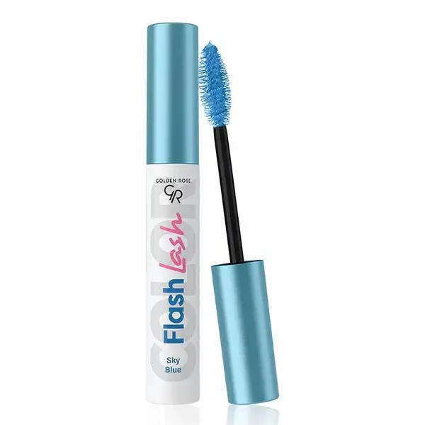 ریمل رنگی فلش لش گلدن رز رنگ 03FLASH LASH COLORED MASCARA 03 | SKY BLUE - 2