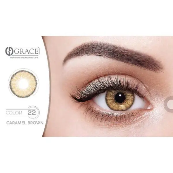 لنز رنگی CARAMEL BROWN 22 گریس - 4