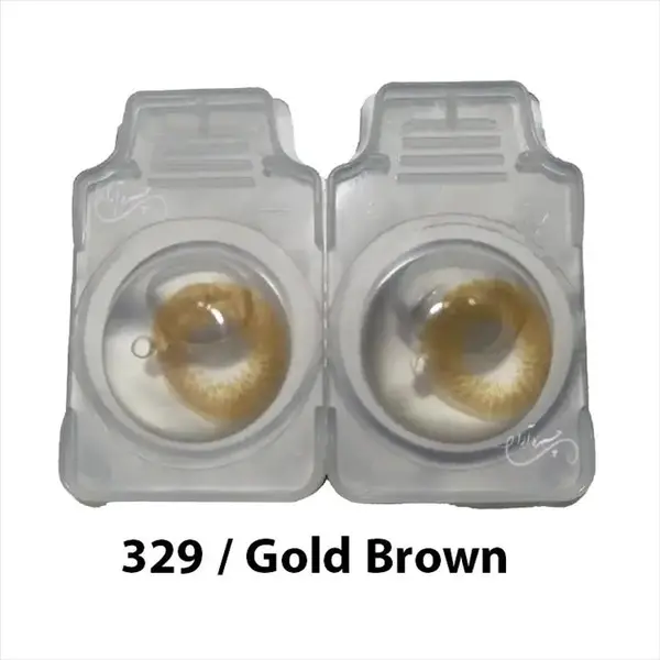 لنز چشم رنگی الگانس رنگ Gold Brown کد 329 Elegance - 3