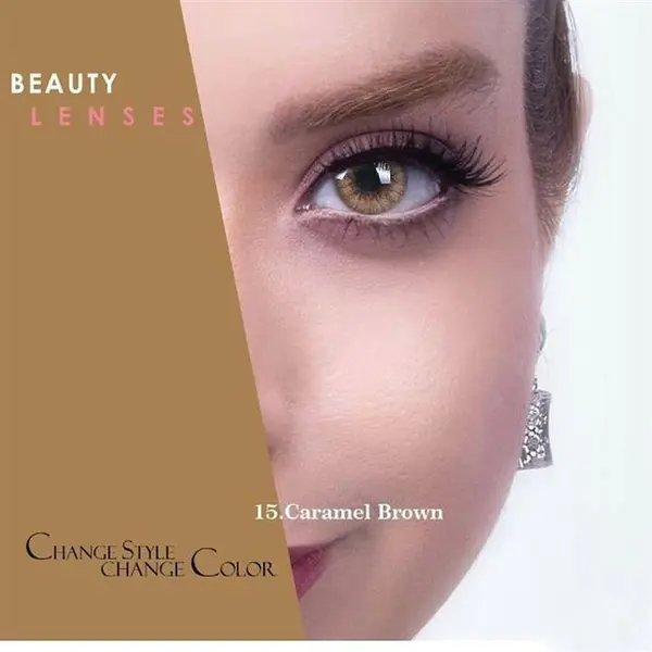 لنز چشم رویال ویژن شماره 15 مدل caramel brown - 6