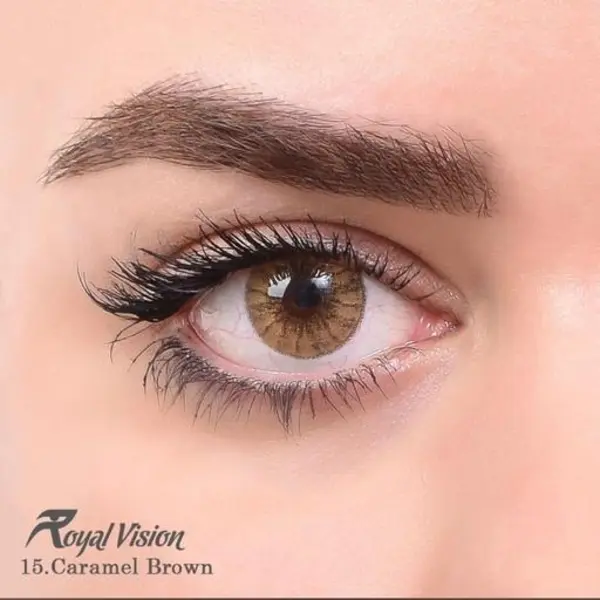 لنز چشم رویال ویژن شماره 15 مدل caramel brown - 4