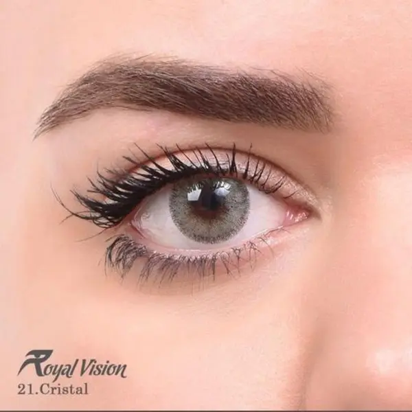 لنز چشم رویال ویژن  شماره 21 مدل Cristal رنگ سبز خاکستری روشن - 3