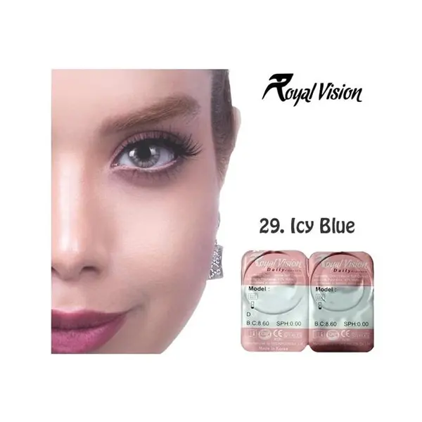 لنز چشم رویال ویژن شماره 29 مدل ice blue - 3