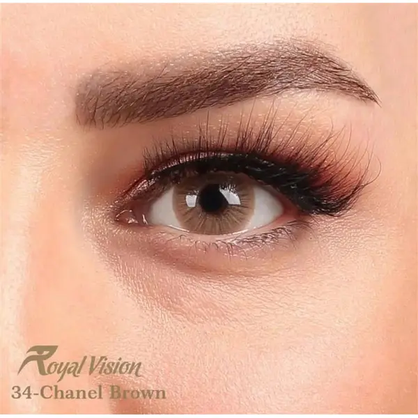 لنز رویال ویژن کد 34  Royal Vision Royal Vision sensual beauty lenses Chanel Brown - 6
