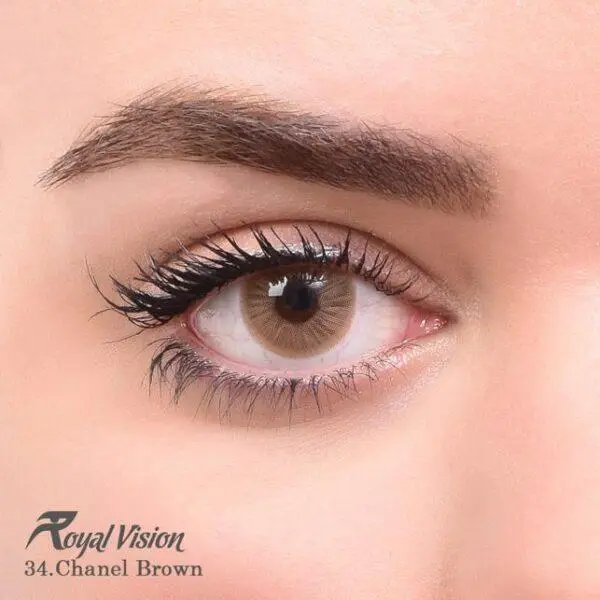 لنز رویال ویژن کد 34  Royal Vision Royal Vision sensual beauty lenses Chanel Brown - 3