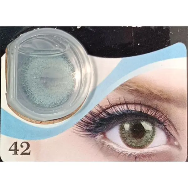 لنز رنگی رویال ویژن شماره 42 دور دار آبی آکوا - 4
