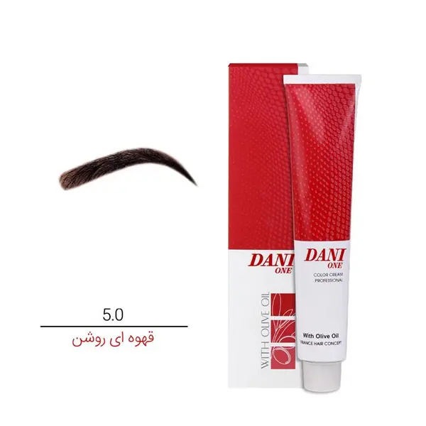 رنگ ابرو دنی وان شماره 5.0 حجم 15 میلی لیتر رنگ قهوه ای روشن - 5