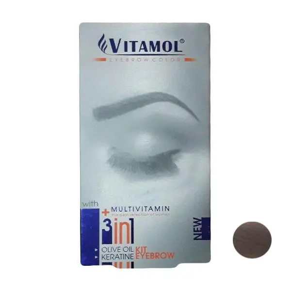 کیت رنگ ابرو ویتامول شماره H1 حجم 30 میلی لیتر رنگ عسلی - 2