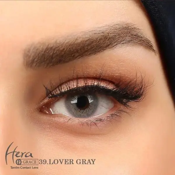 لنز رنگی هرا گریس شماره  Hera Grace Soft Contact Lens Lover Grey  39 - 2