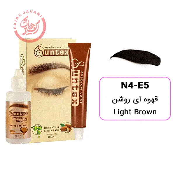 رنگ ابرو سانتکس N4-E5  قهوه ای روشن 50 میل - 2