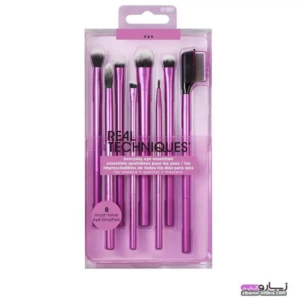 ست ۸ عددی براش آرایش چشم ریل تکنیکس مدل اِوری دِی آی اِسنشِلز  Real Techniques Everyday Eye Essentials Makeup Brush Set, 8 PCS - 3