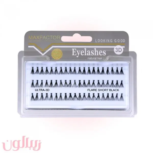 مژه کاشت سه بعدی گره دار مکس فکتور مدل Short Black - 3