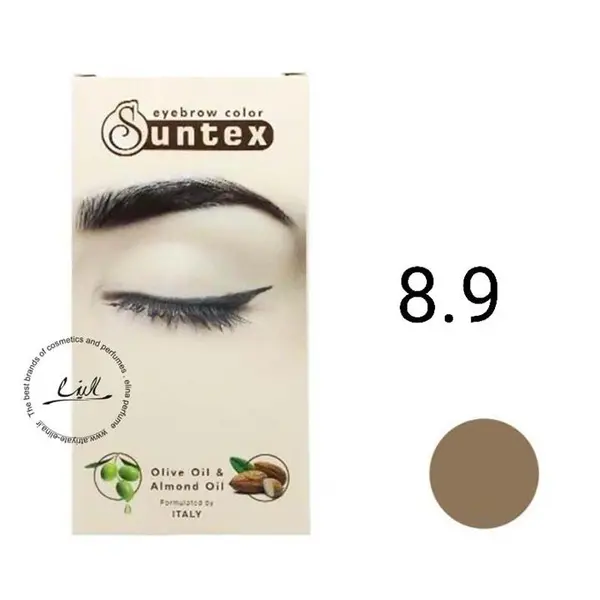 کیت رنگ ابرو سانتکس شماره suntex eyebrow color CAP7-E8.9 - 2