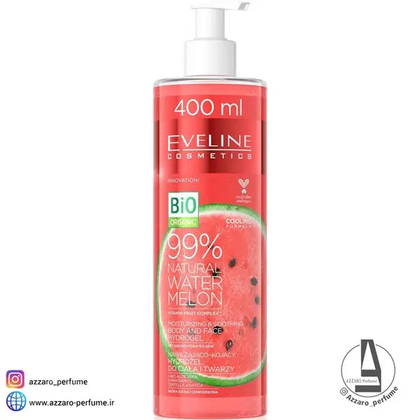 اولاین ژل شوینده صورت و بدن آبرسان و خنک کننده  هندوانه 400 میل - 3