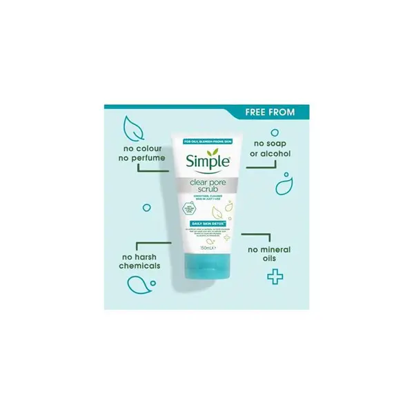 اسکراب پاک کننده منافذ سیمپل ۱۵۰ میل مدل Daily Skin Detox Clear Pore Scrub - 6