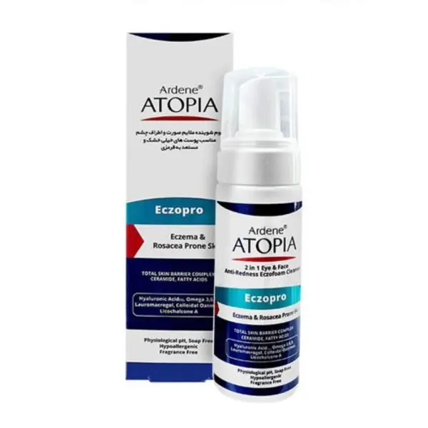 فوم شوینده ملایم صورت و اطراف چشم آتوپیا آردن مدل Eczopro 150 میلی لیتر