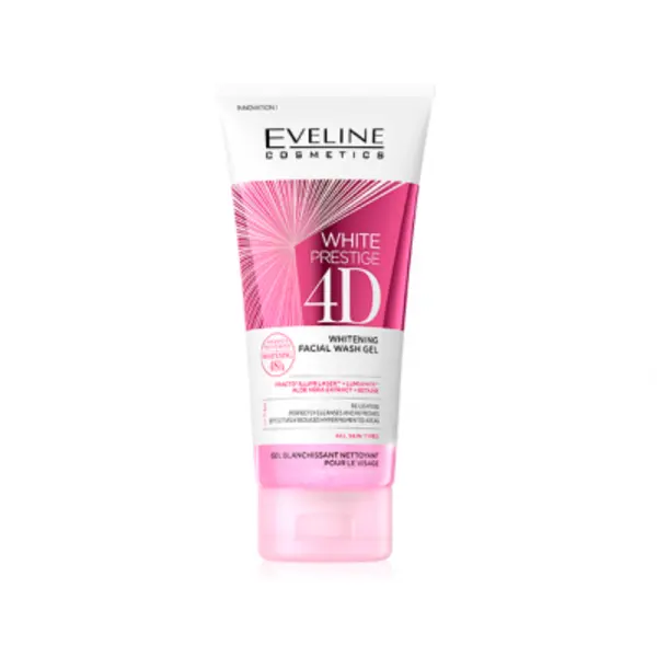 ژل شوینده و روشن کننده صورت اولاین Eveline White Prestige 4D حجم 200 میلی لیتر