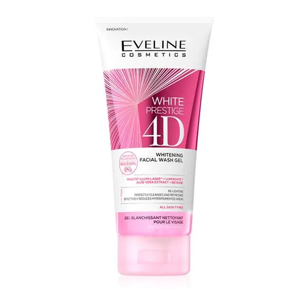 ژل شوینده و روشن کننده صورت اولاین Eveline White Prestige 4D حجم 200 میلی لیتر - 4