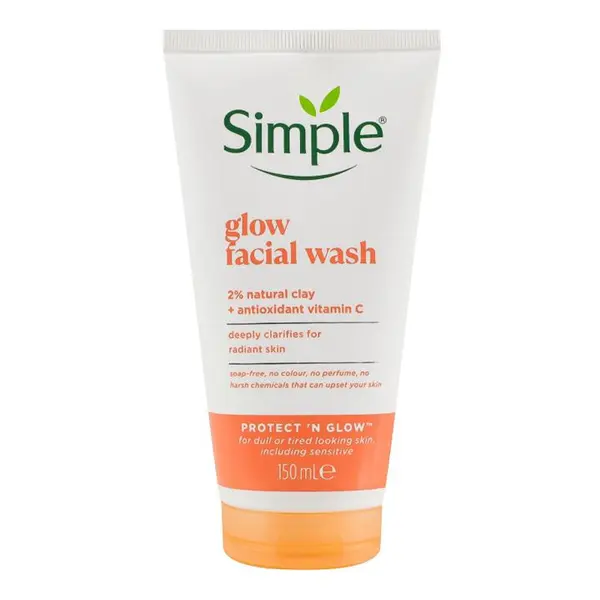 ژل شستشوی روشن کننده صورت سیمپل مدل Glow - حاوی 2% خاک رس طبیعی و ویتامین C | حجم 150 میلی‌لیتر - 2