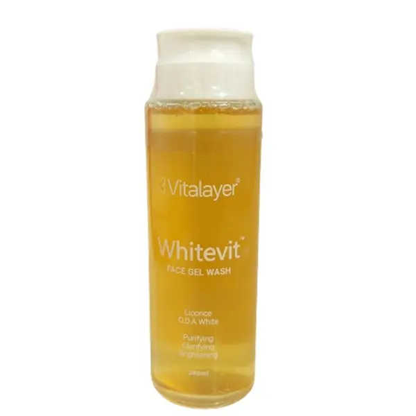 ژل شستشوی ضد لک و روشن کننده ویتالیر ۲۰۰میل- Vitalayer