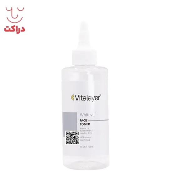 تونر روشن کننده و پاک کننده صورت ویتالیر مدل وایت ویت Vitalayer - 6