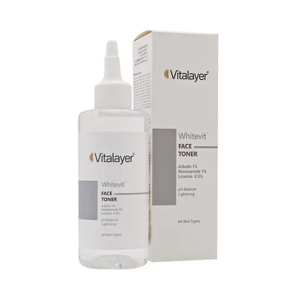 تونر روشن کننده و پاک کننده صورت ویتالیر مدل وایت ویت Vitalayer - 4