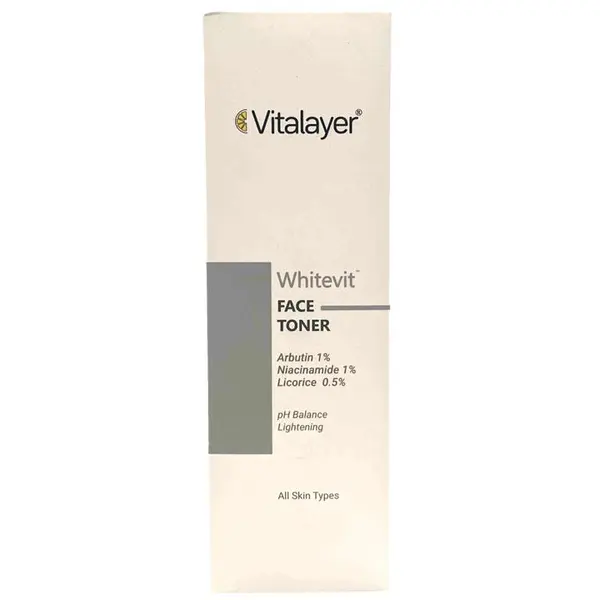 تونر روشن کننده و پاک کننده صورت ویتالیر مدل وایت ویت Vitalayer