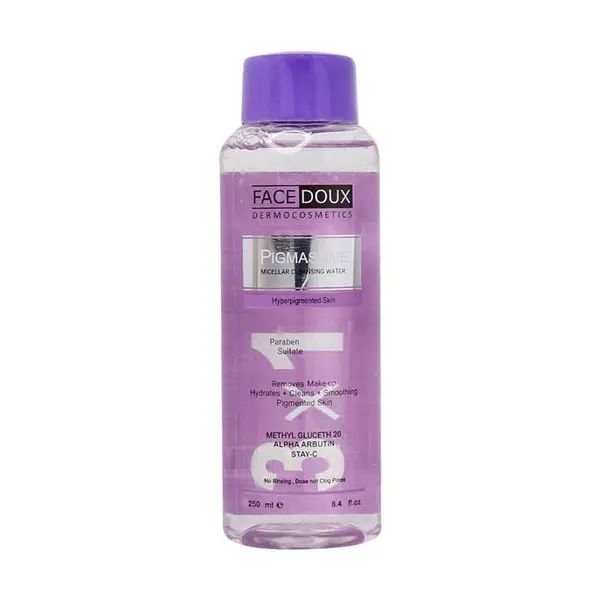 محلول پاک کننده آرایش پیگمازوم فیس دوکس مناسب پوست دارای لک 250 میل  Facedoux Pigmasome Micellar Cleansing Water - 5