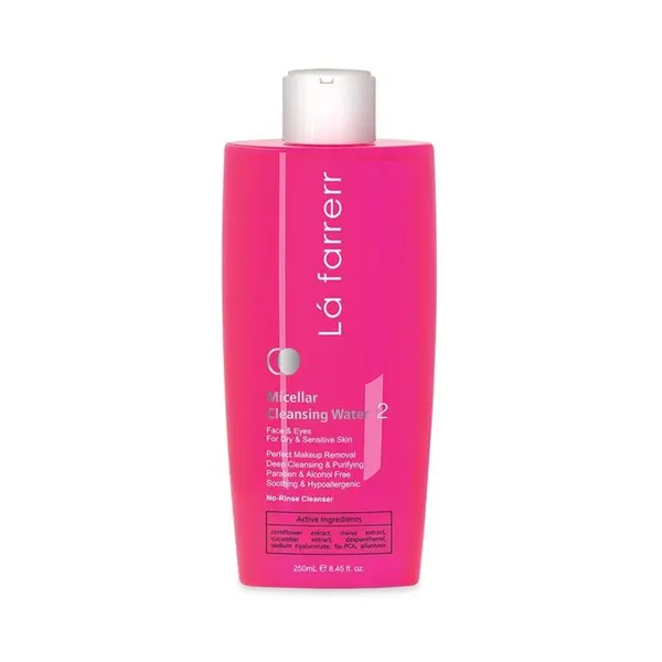 محلول پاک کننده آرایش لافارر 2 مدل Dry and Sensitive حجم 250 میلی لیتر