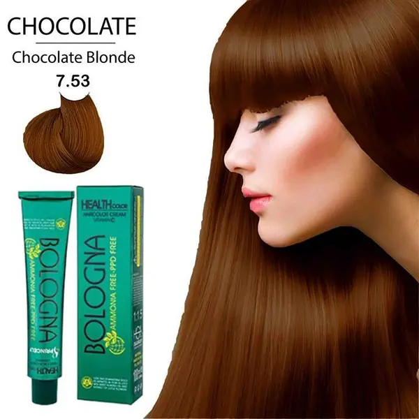 رنگ مو بلونیا سری chocolate شماره 7.53 حجم 100 میلی لیتر رنگ بلوند شکلاتی - 6