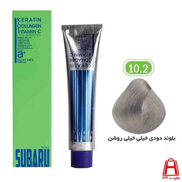 رنگ مو سوبارو شماره 10.2 حجم 120 میلی لیتر رنگ بلوند دودی خیلی خیلی روشن - 4