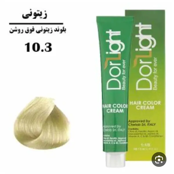 رنگ مو بلوند زیتونی فوق روشن شماره 10.3 دورلایت حجم 100 میلی لیتر - 6
