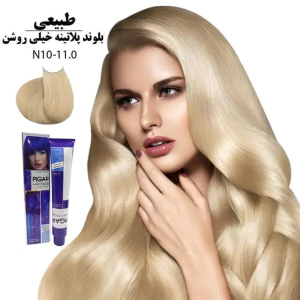 رنگ مو پیگار شماره 11.00حجم 100 میلی لیتر رنگ بلوند پلاتینه خیلی روشن قوی - 5