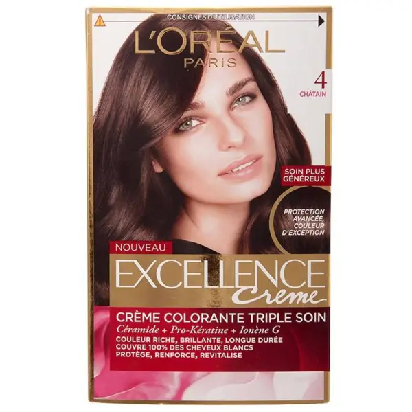 کیت رنگ مو قهوه ای تیره شماره 4 لورال Loreal - 4