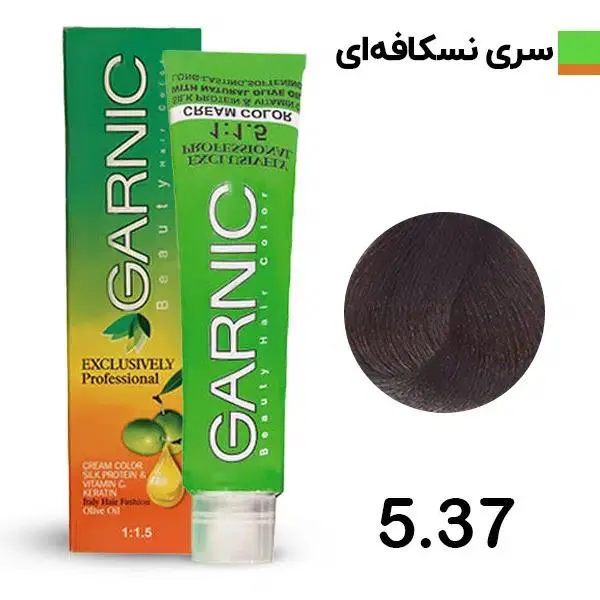 کیت رنگ موی گارنیک سری نسکافه ای مدل نسکافه ای شماره 5.37 - 5
