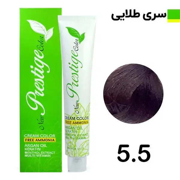 رنگ مو نیو پرستیژ کالر شماره 5.5 حجم 100 میلی لیتر رنگ قهوه ای طلایی روشن - 4