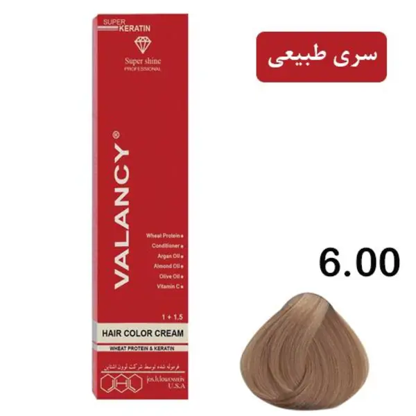رنگ مو والانسی سری طبیعی شماره 6.00 حجم 100 میلی لیتر رنگ بلوند تیره قوی - 6