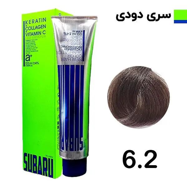 رنگ مو سوبارو شماره 6.2 حجم 120 میلی لیتر رنگ بلوند دودی تیره - 4