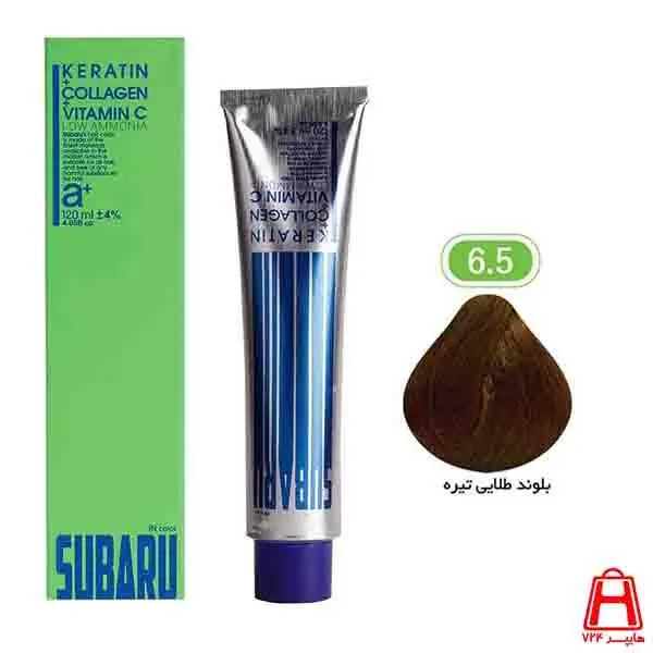 رنگ مو سوبارو شماره 6.5 حجم 120 میلی لیتر رنگ بلوند طلایی تیره - 4